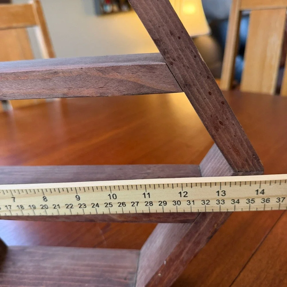 Vintage Wooden Hexagon Floating Shelf Rustic Trinkets Cottagecore Boho Granny